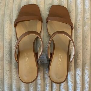 Brown 2-strap sandals